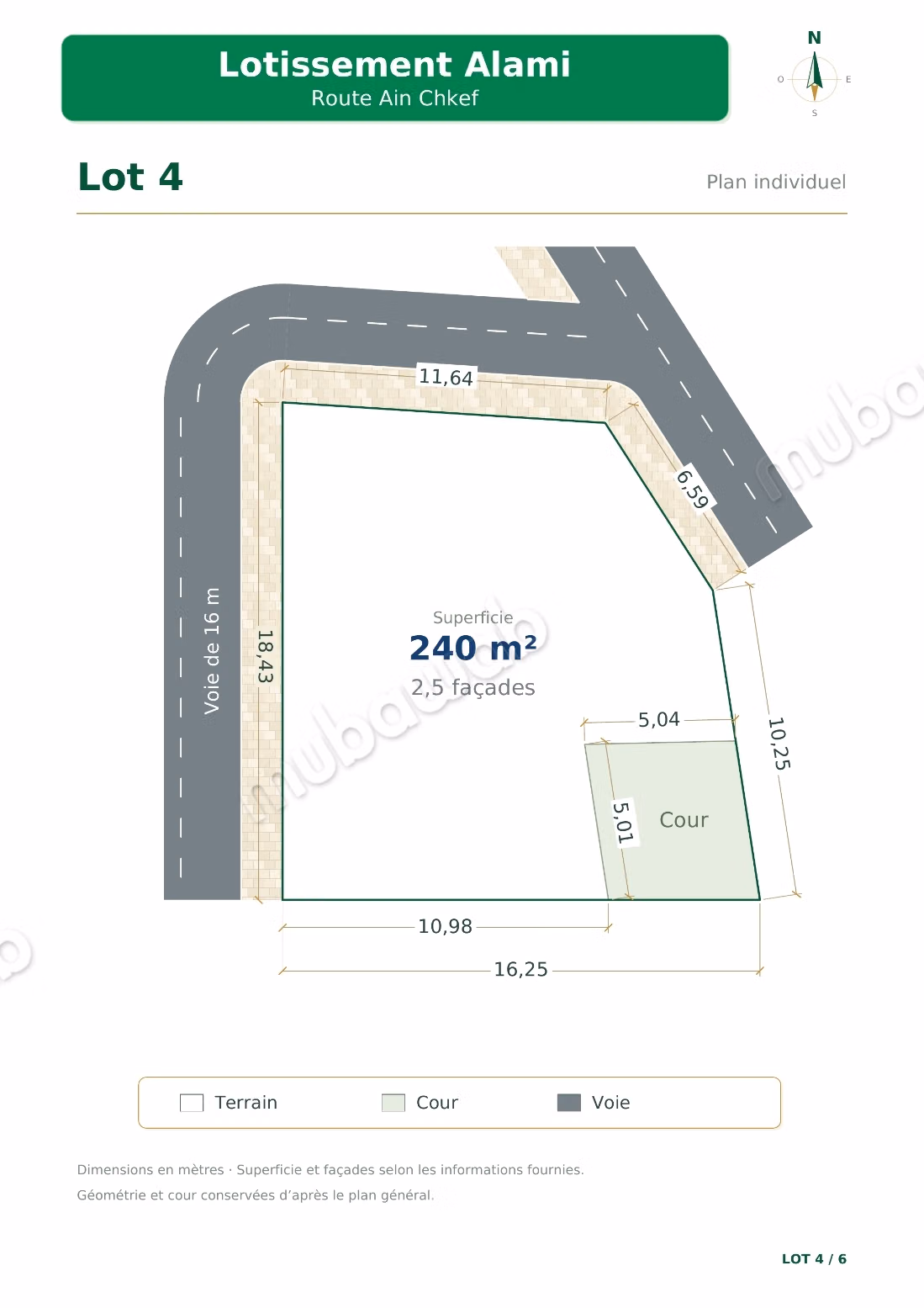 Alami Subdivision in Route Ain Chkef R4 Lots