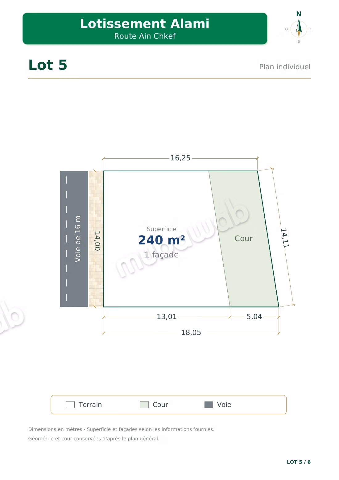 Alami Subdivision in Route Ain Chkef R4 Lots