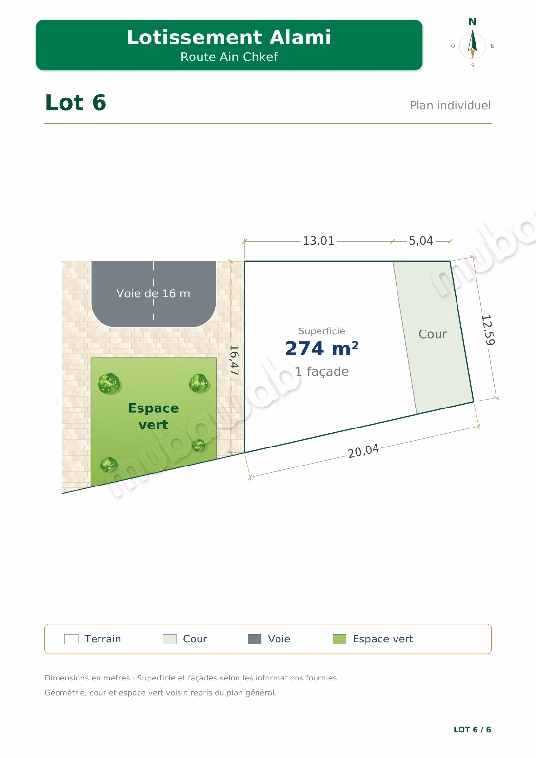Alami Subdivision in Route Ain Chkef R4 Lots