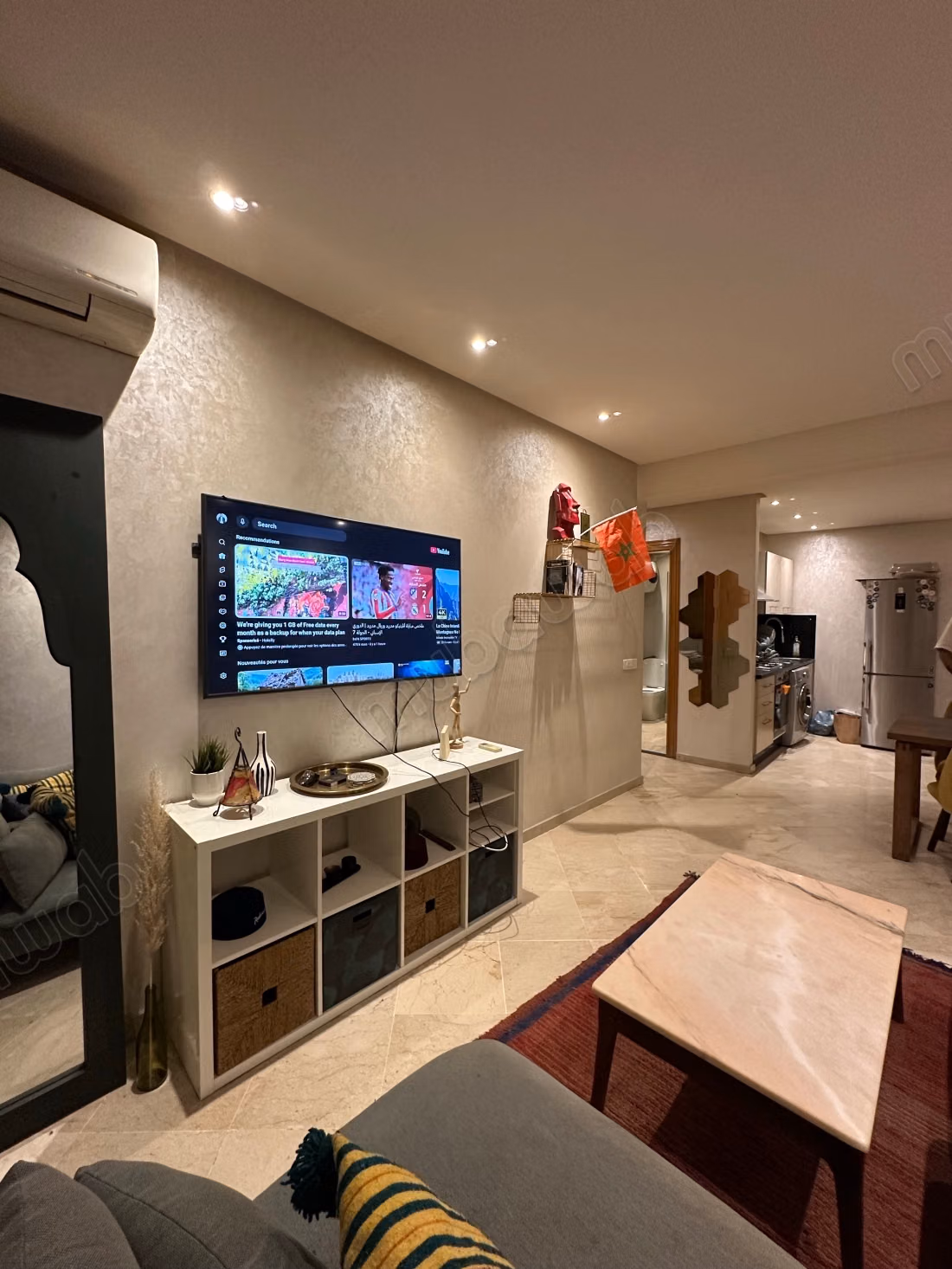 Location magnifique studio meublé à Guéliz. 56 mètre