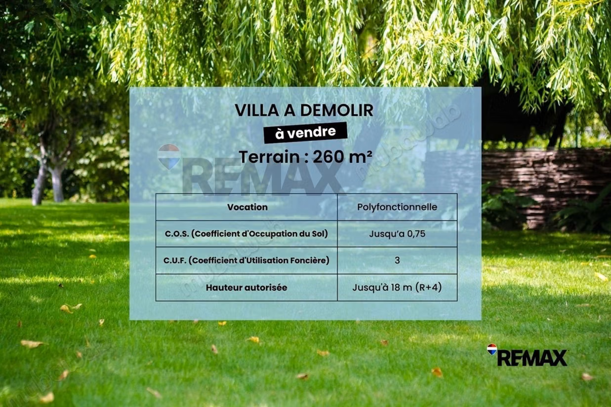 For Sale Land 260 m² with Villa to Demolish