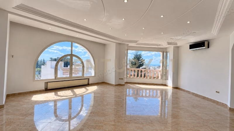 In affitto, piano di villa S3 con vista mare a Hammamet