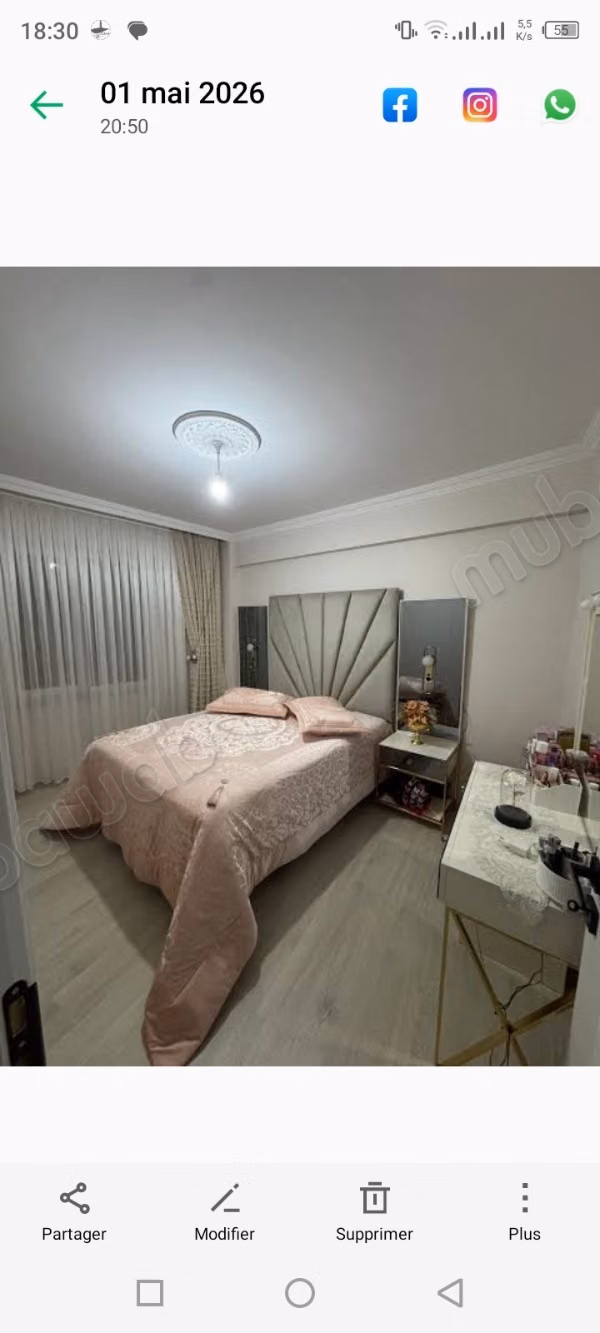 Appartements à louer à Azrou. 2 belles chambres. Fenêtres à double vitrage et porte sécurisée