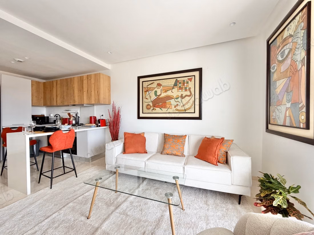 Rent this apartment in Casablanca Finance City. 1 beautiful bedroom. Well furnished