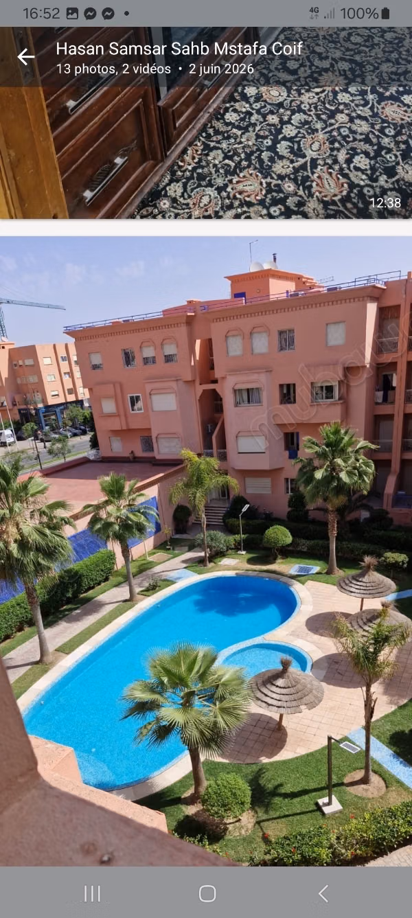 Appartement à l'achat à route de casa. 2 chambres. Porte blindée, sécurité