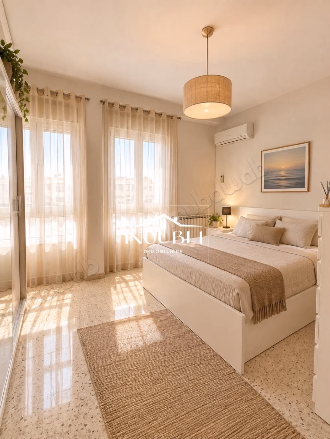  À louer – magnifique duplex s3 meublé à l’aouina – cité wahat 