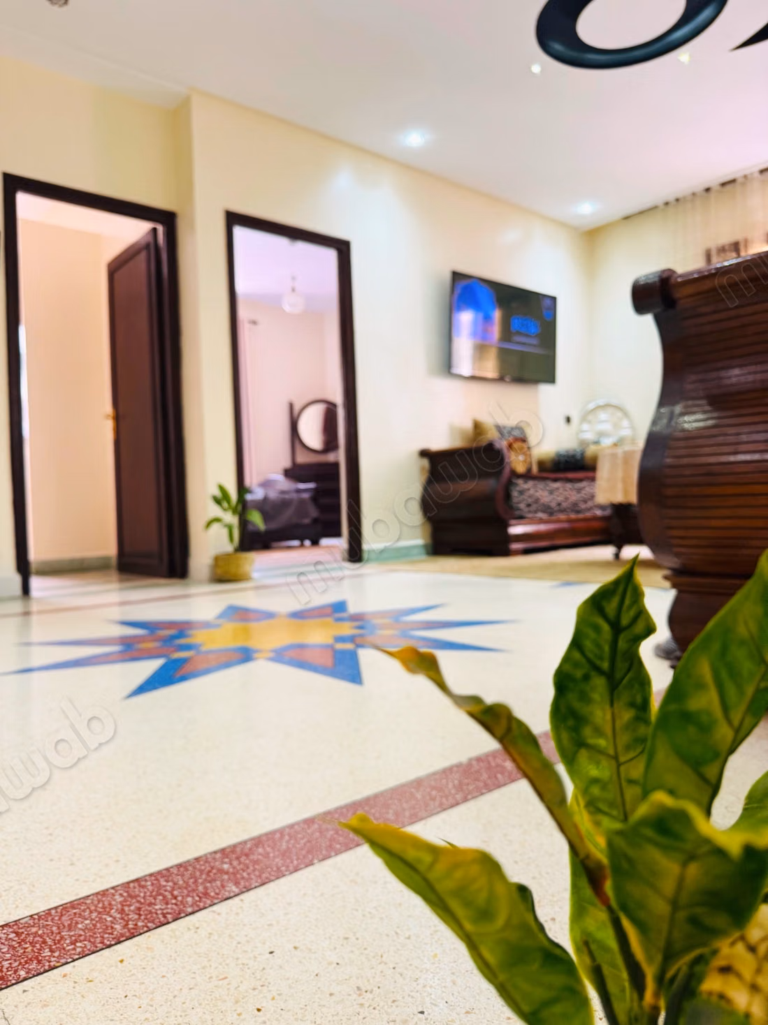 Location d'un appartement à Borj. 2 chambres. Salon traditionnel marocain, résidence sécurisée
