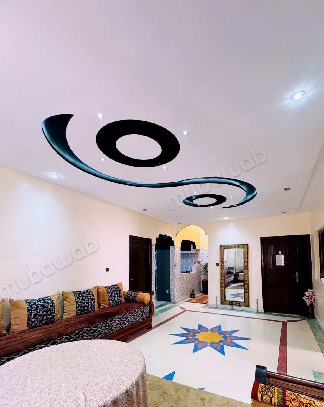 Location d'un appartement à Borj. 2 chambres. Salon traditionnel marocain, résidence sécurisée