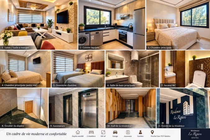 Zeer mooi appartement te huur in het centrum. Oppervlakte van 100 m². Gemeubileerd