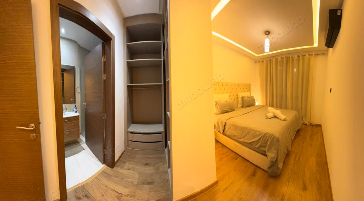 Zeer mooi appartement te huur in Casablanca Finance City. 2 comfortabele kamers. Goed ingericht