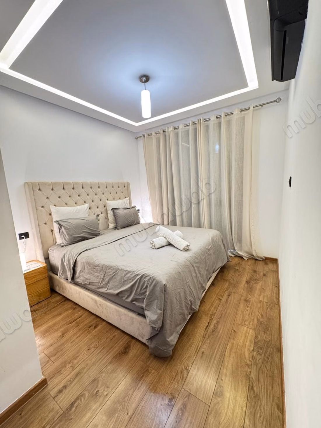 Zeer mooi appartement te huur in Casablanca Finance City. 2 comfortabele kamers. Goed ingericht