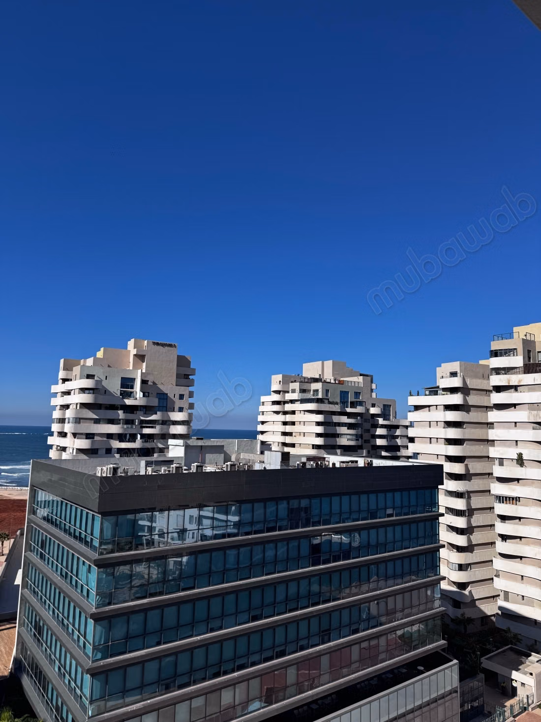 Renovated furnished studio with ocean view and Hassan II Mosque