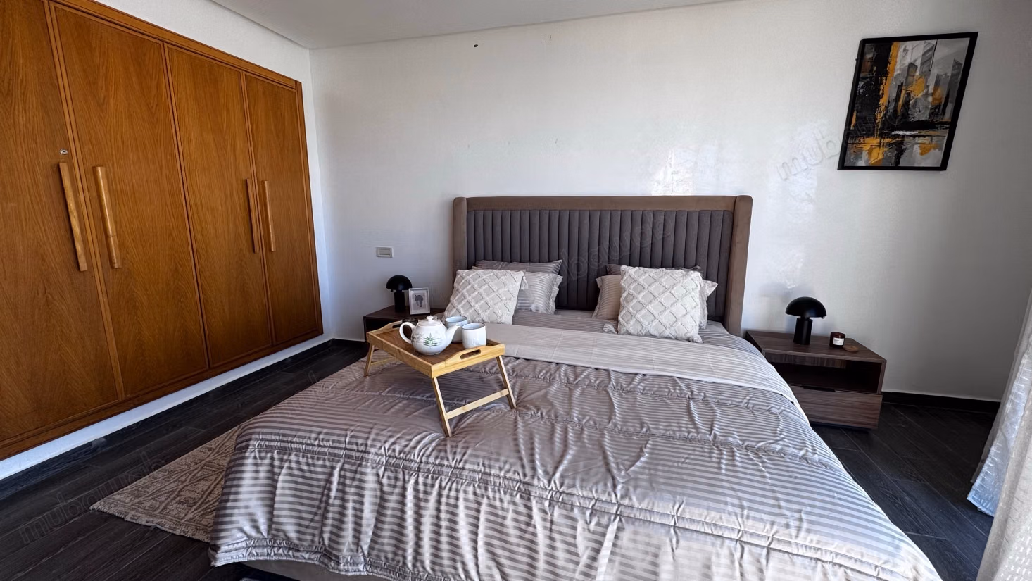 Renovated furnished studio with ocean view and Hassan II Mosque