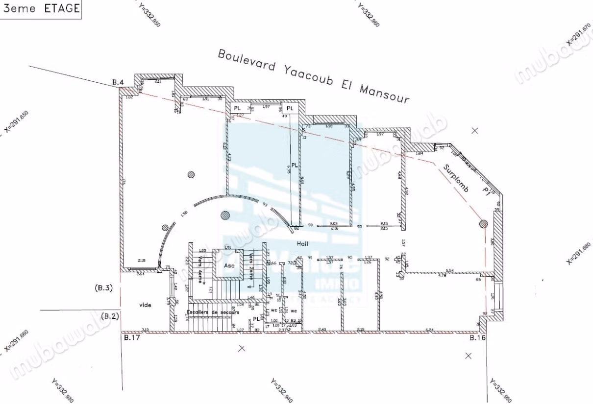 DL. 1039: Plateau bureau à Yacoub El Mansour
