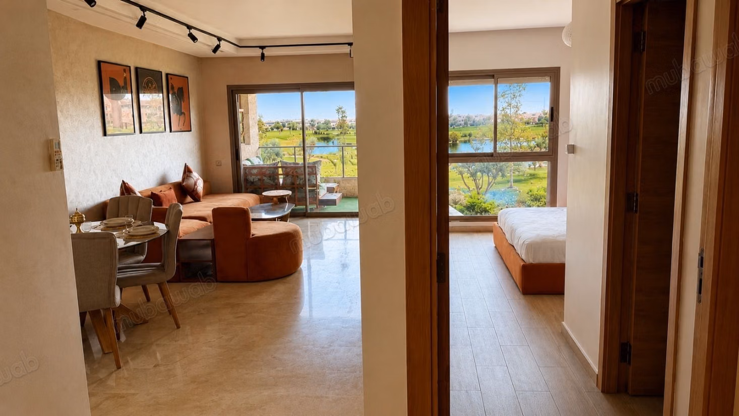 Appartement de luxe 2 chambres avec vue sur le lac – Prestigia Marrakech