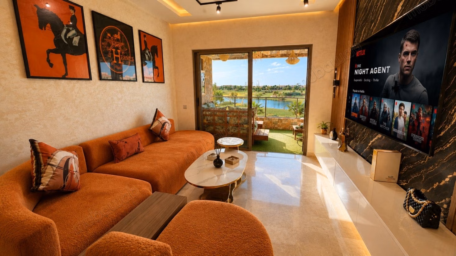 Appartement de luxe 2 chambres avec vue sur le lac – Prestigia Marrakech