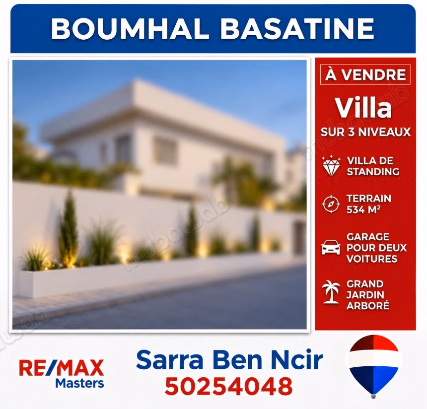 For sale luxury villa in Bou Mhel Bassatine
