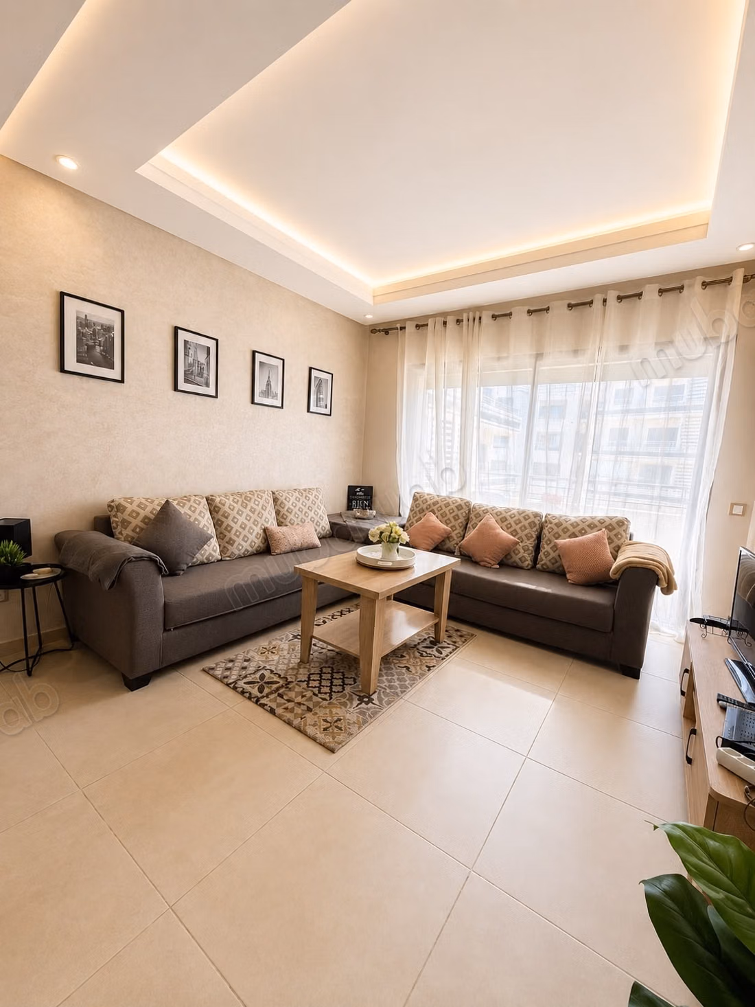 Superb apartment for rent in El Mansouria. Area of 107 m². Well furnished
