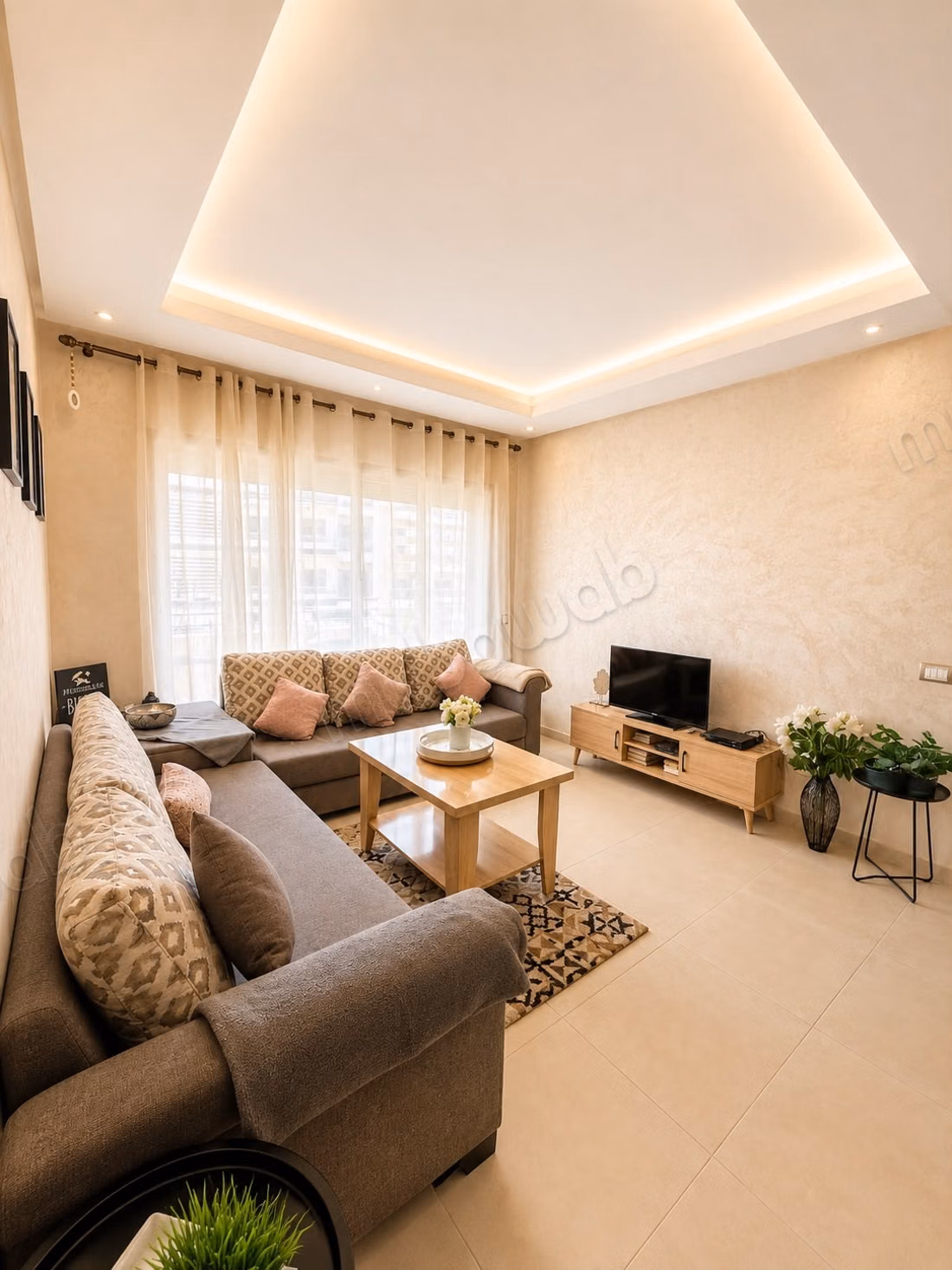 Superb apartment for rent in El Mansouria. Area of 107 m². Well furnished