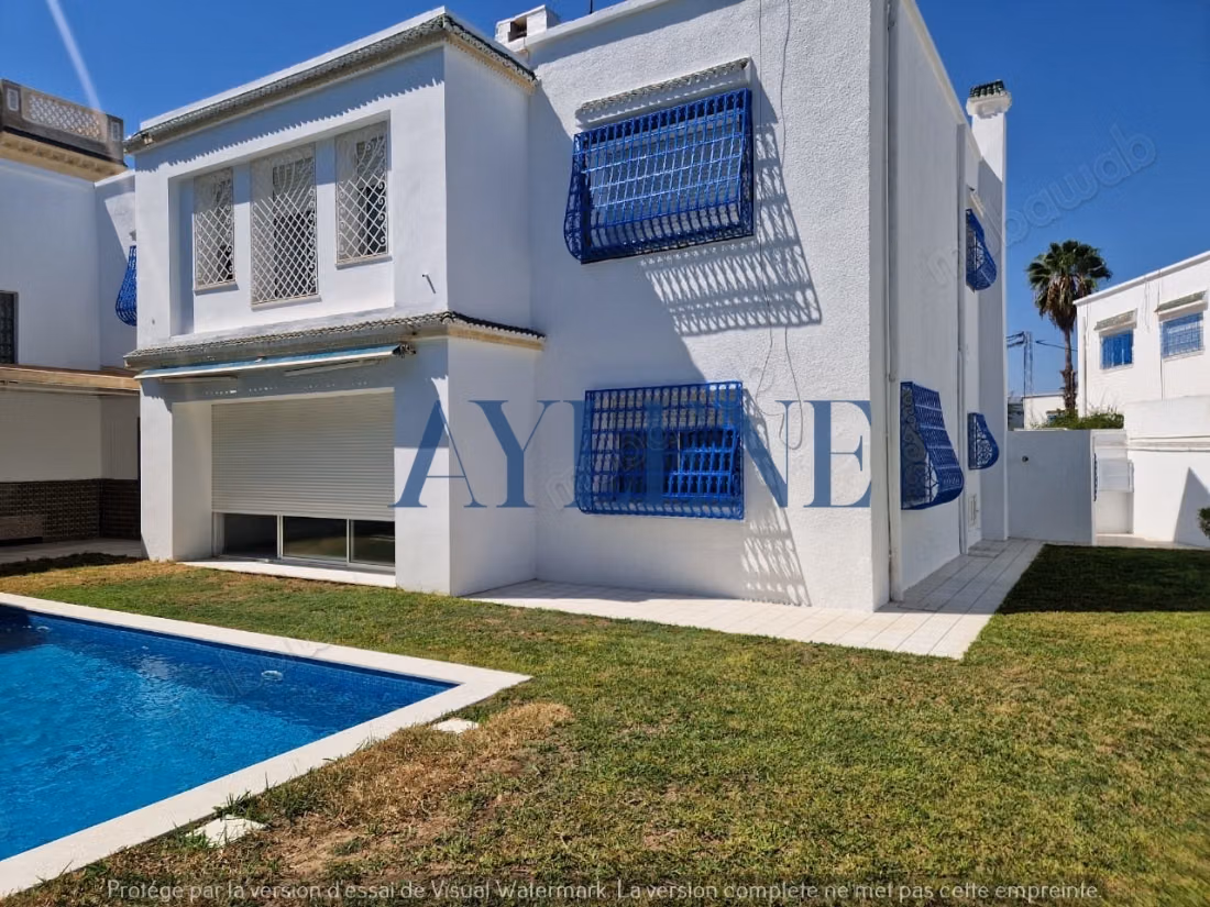 Una villa con piscina a Sidi Bousaid