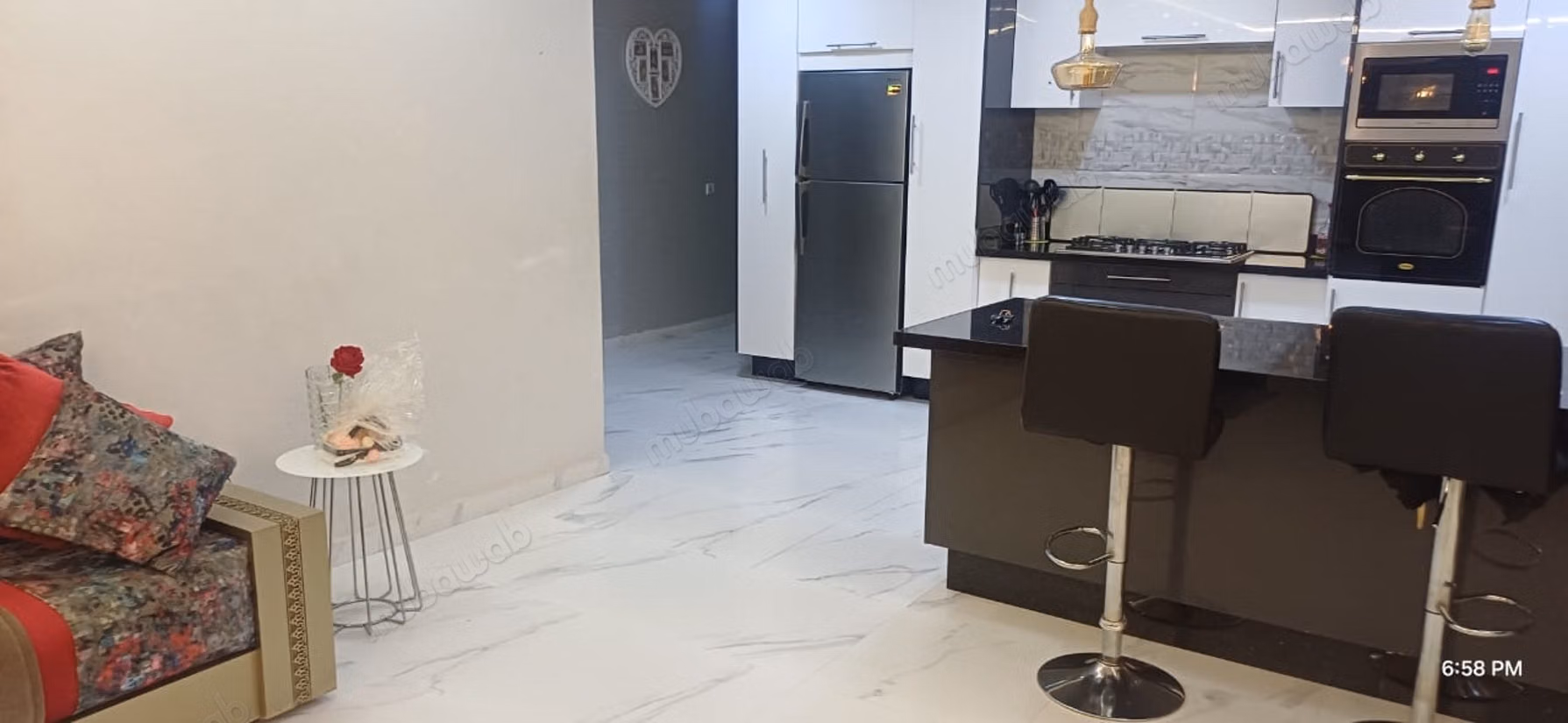 Location d'un appartement à Sidi Yahya. 
2 chambres. 
Meublé