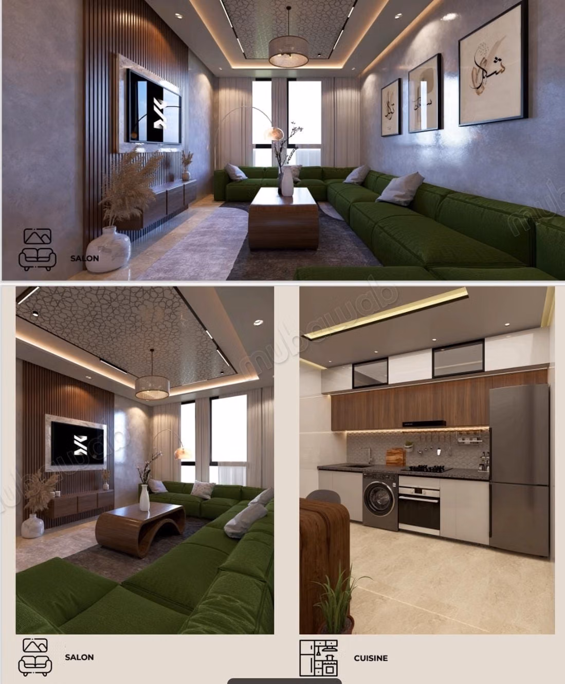 Dernier appartement 2 chambres à Ain Raha 
Mhamid