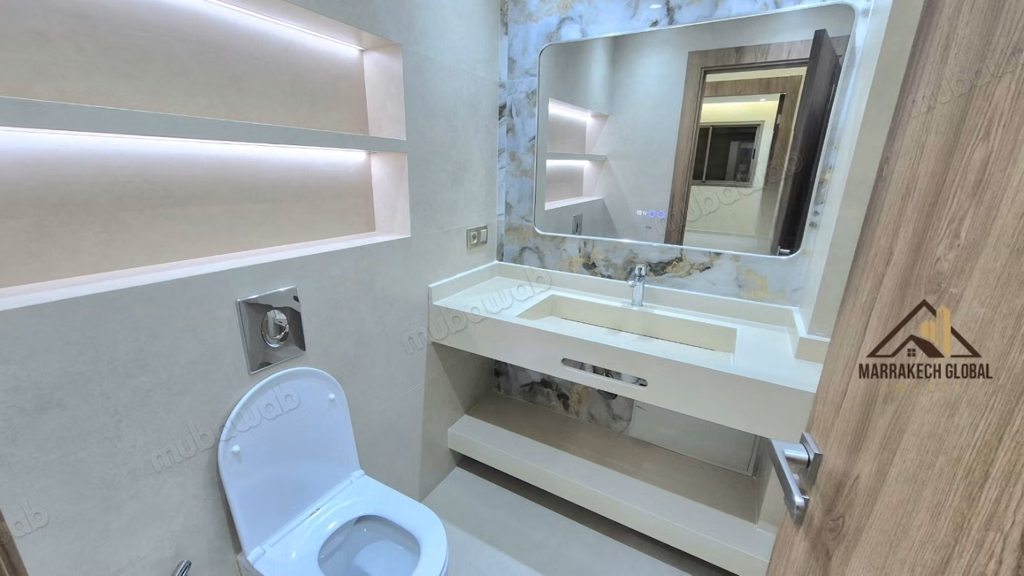 Long-term rental of a 2-bedroom unfurnished apartment fully renovated in Hivernage Marrakech