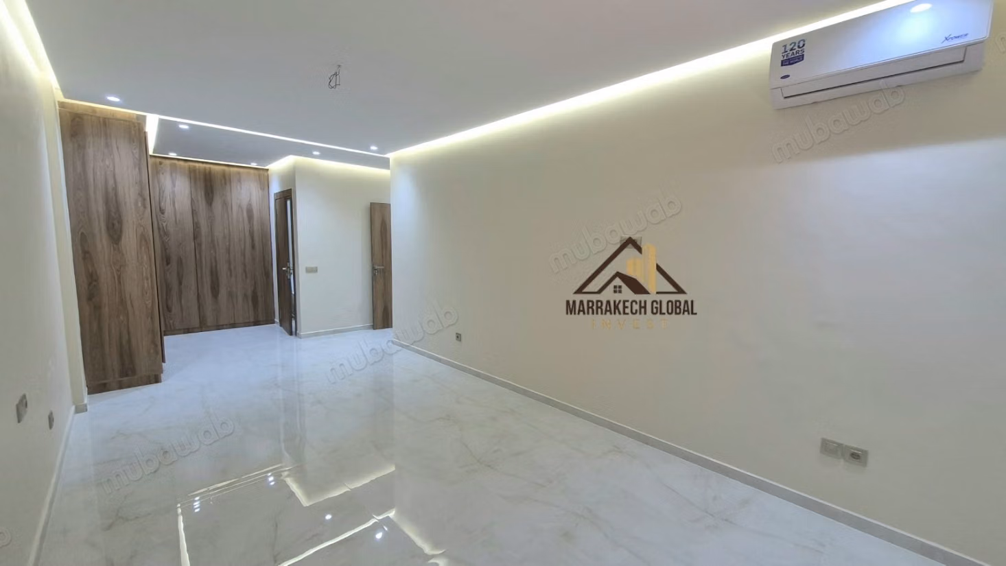 Long-term rental of a 2-bedroom unfurnished apartment fully renovated in Hivernage Marrakech