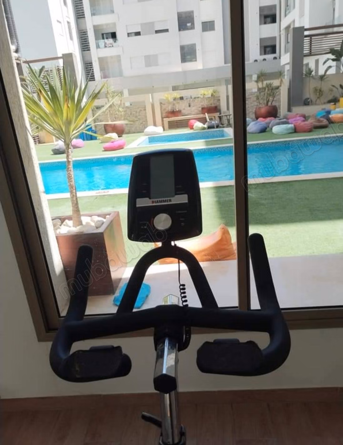 Location saisonnière à Hammamet Nord. 1 chambre. Double vitrage et chauffage central