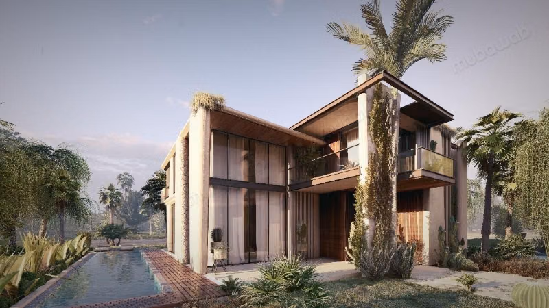 Luxurious house for sale in Ennakhil Palmeraie. 6 large rooms. Large pool