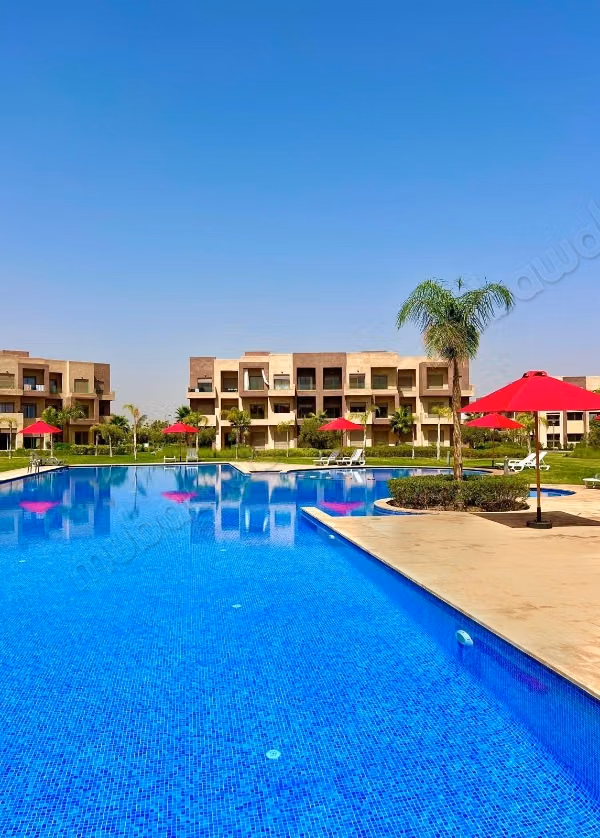 Appartement neuf vide en location à prestigia 
chrifiya Agdal. Surface totale 85 m². Résidence sécurisée calme avec vue piscine 
3 terrasses ensoleillées