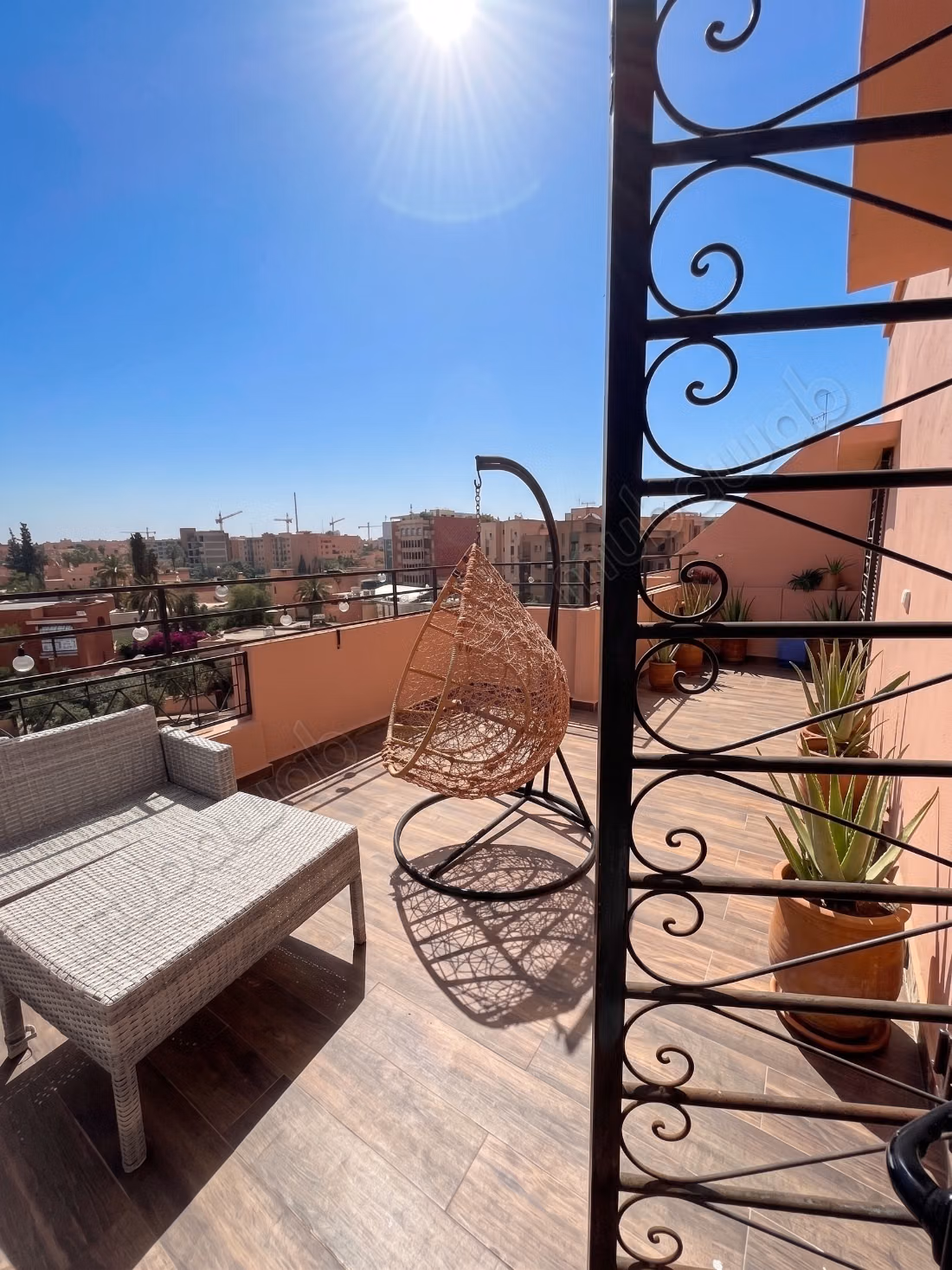 Spacious apartment with large terrace in Guéliz