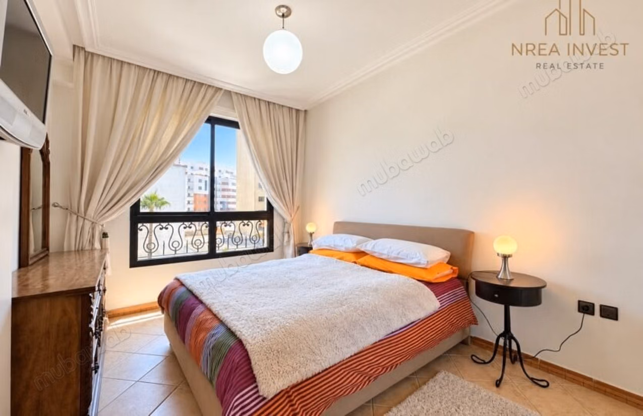 Appartement meuble de 100 m² a louer 
situation moulay youssef