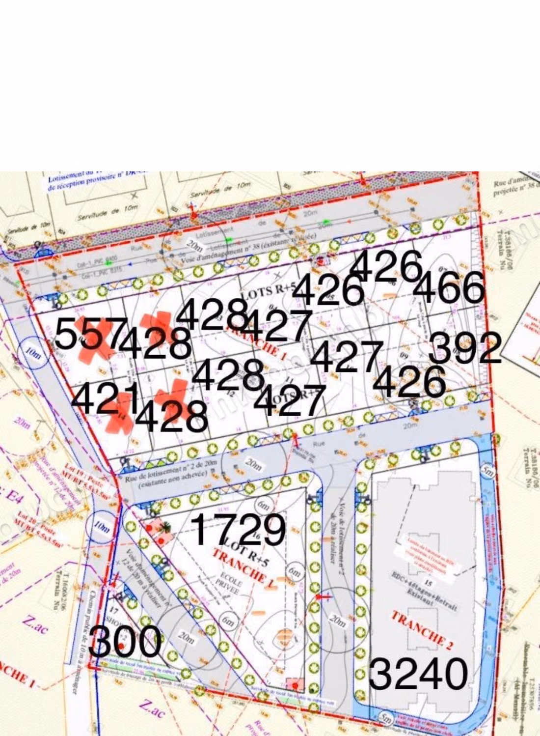 Land for sale in Route Rabat near to new station. Small area 300 m²