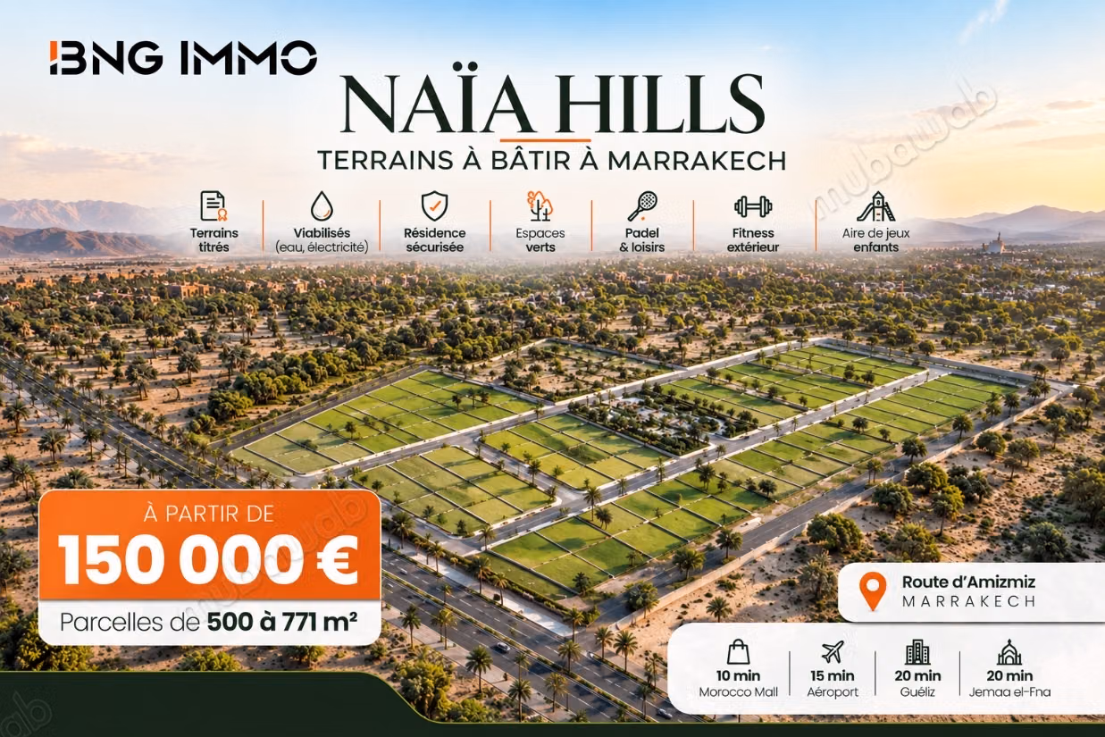 Parcelles de 500 à 771 m²