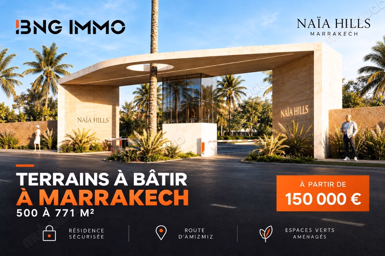 Vente de terrain à Route Amizmiz. Surface de 771 m²