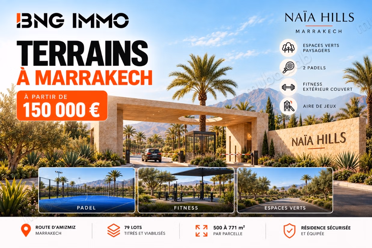 Vente de terrain à Route Amizmiz. Surface de 771 m²