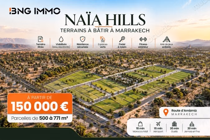 Venta de terreno en Route Amizmiz. Gran superficie 771 m²