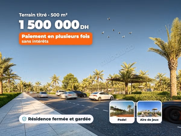 Titled, serviced 500 m² plot for your villa, interest-free