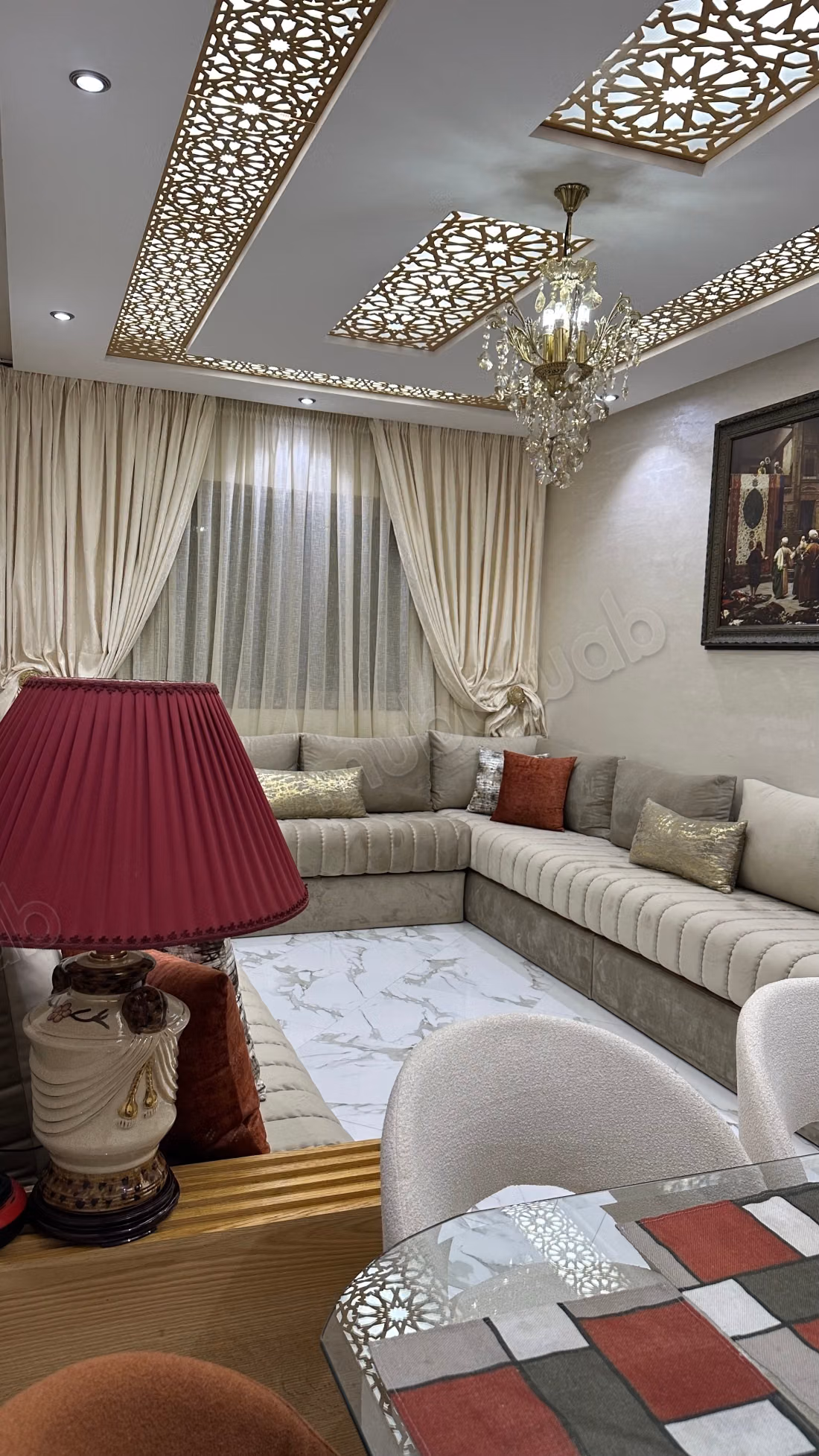 Sale of a beautiful apartment at Oued Cherrat Beach. Area of 81 m². Furnished