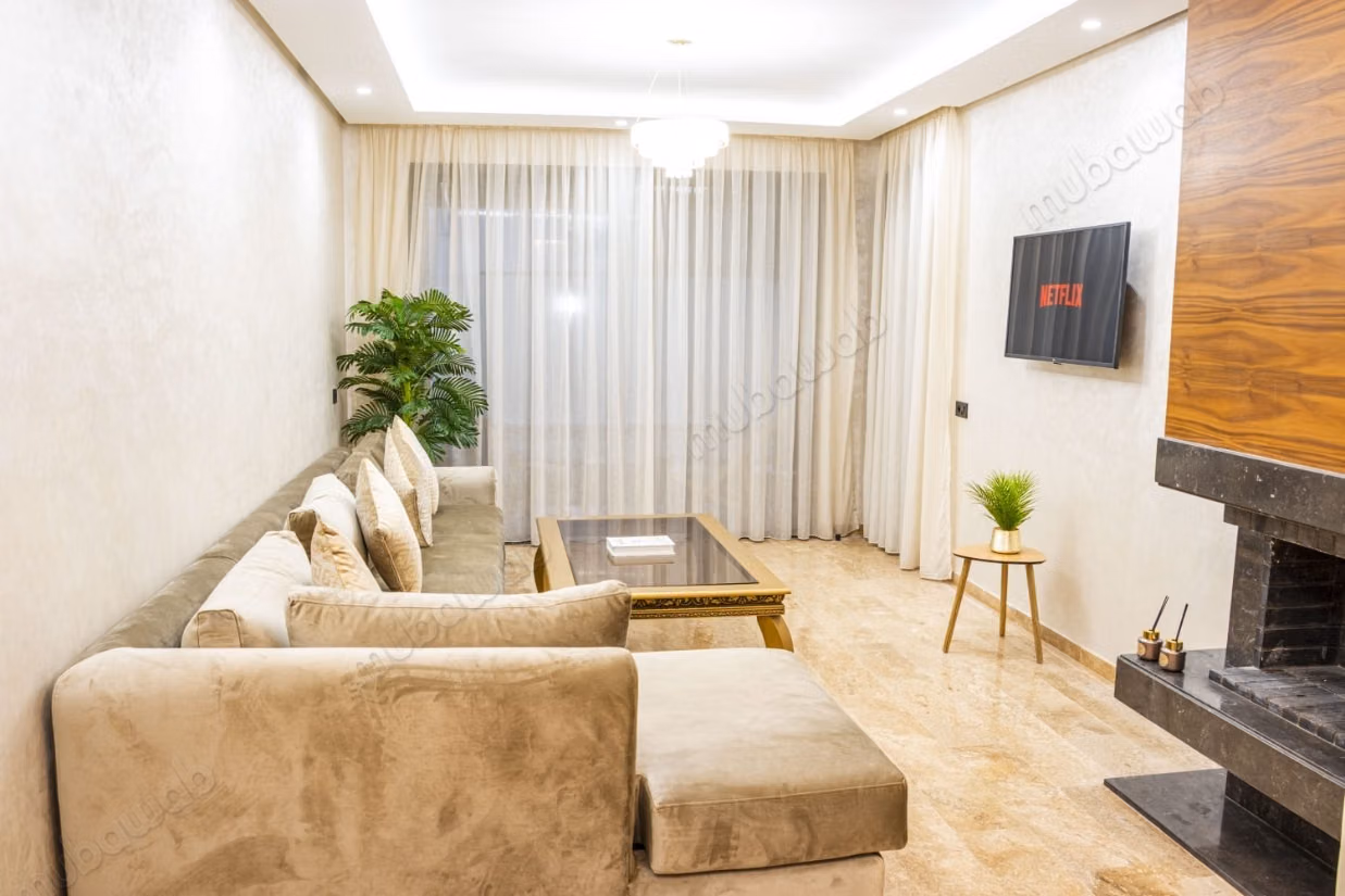 Appartementen te huur in Dar Bouazza. 2 kamers. Airconditioning en verwarming