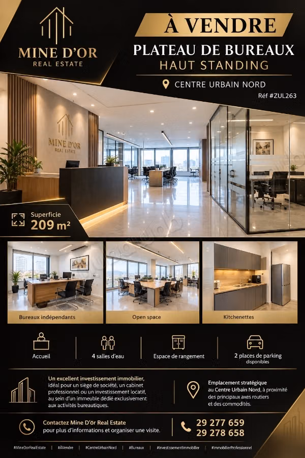 For sale, high-end office space – North Urban Center