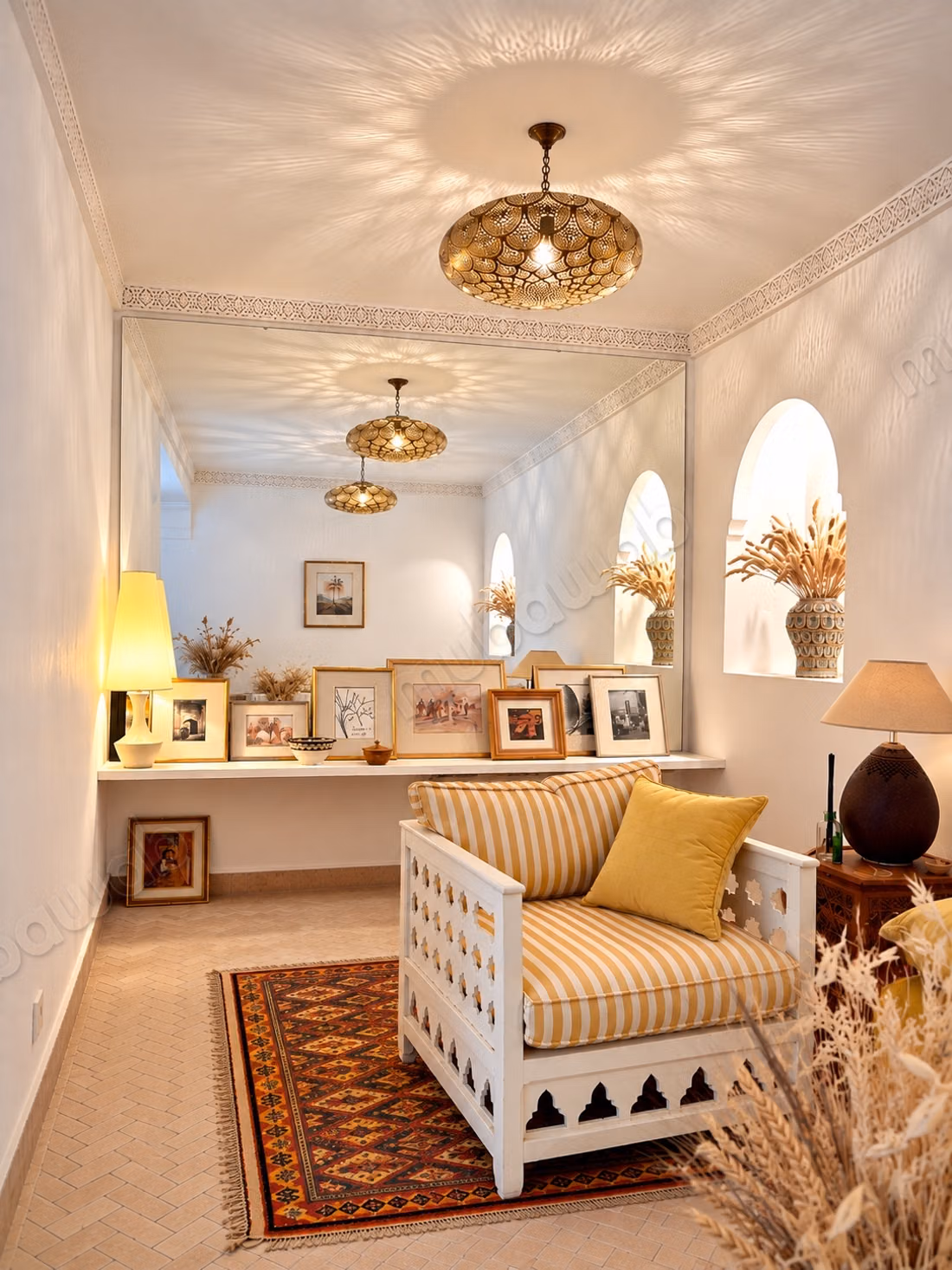 Riad titré à LAKSOUR, 3 chambres en suite, meublé, terrasse 83 m2