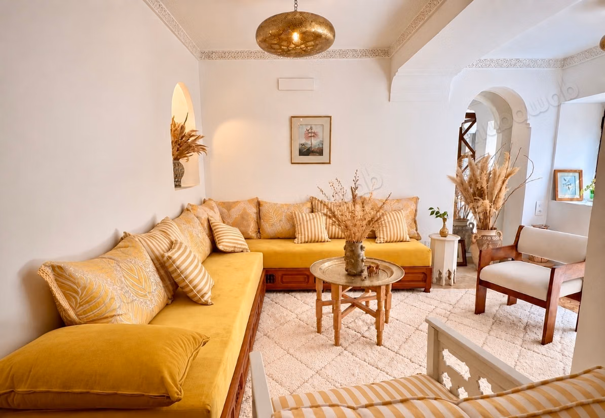 Riad titré à LAKSOUR, 3 chambres en suite, meublé, terrasse 83 m2