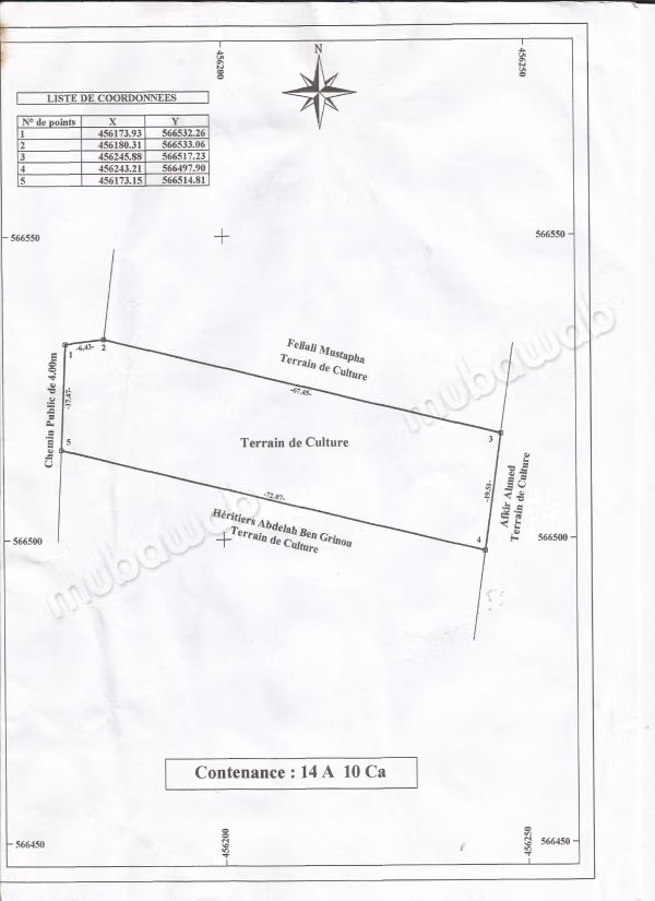 Plot of almost 1500m2 in Gzenaya Tanger