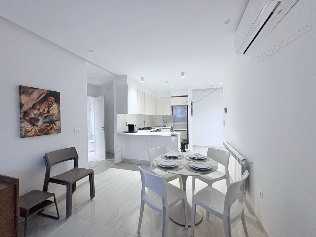 Modern apartment for rent in Sidi Daoued. 1 beautiful bedroom. Well furnished