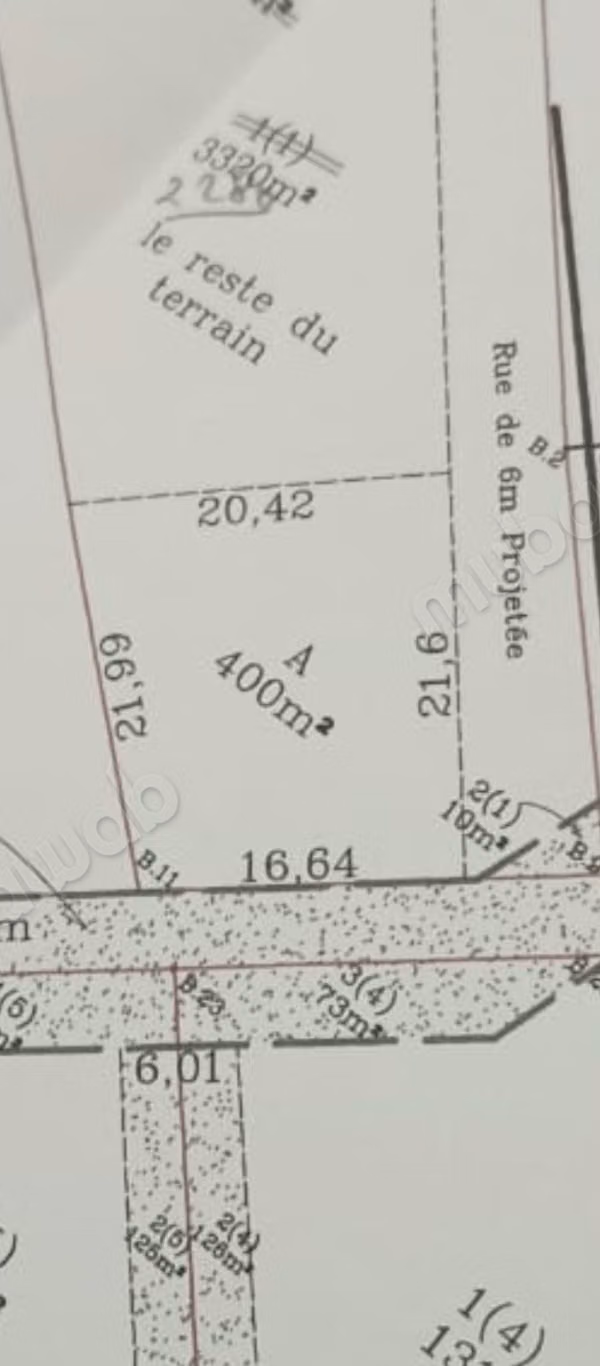 Terrain 400 m² à vendre – Cité Diamant, Hammamet