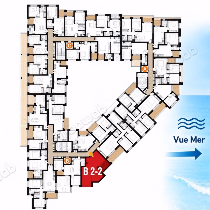 Appartamento S2 con Vista Mare a Sidi Mahersi, Nabeul