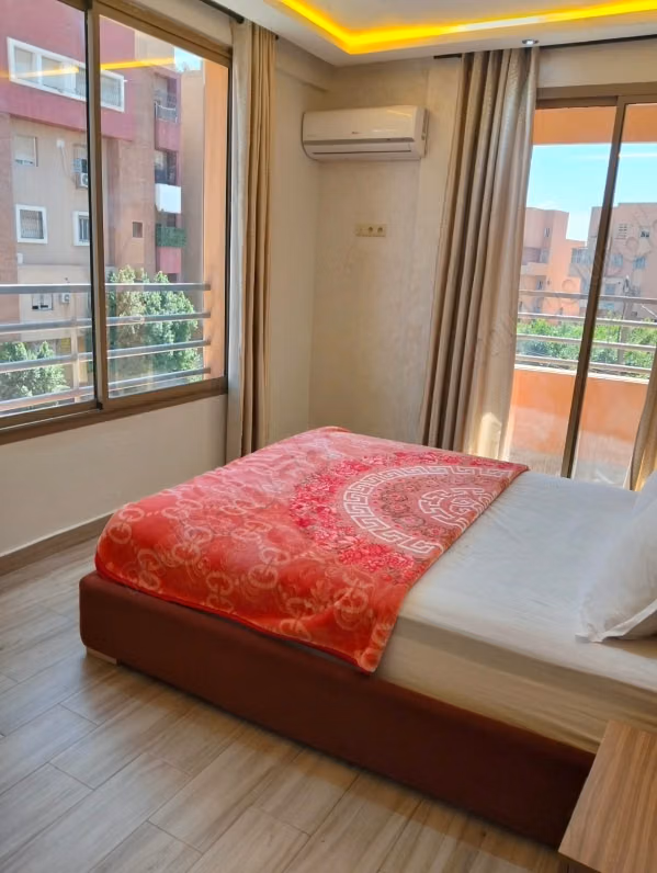 Appartement te huur in de wijk "Les Portes de Marrakech". 2 kamers. Gemeubileerd