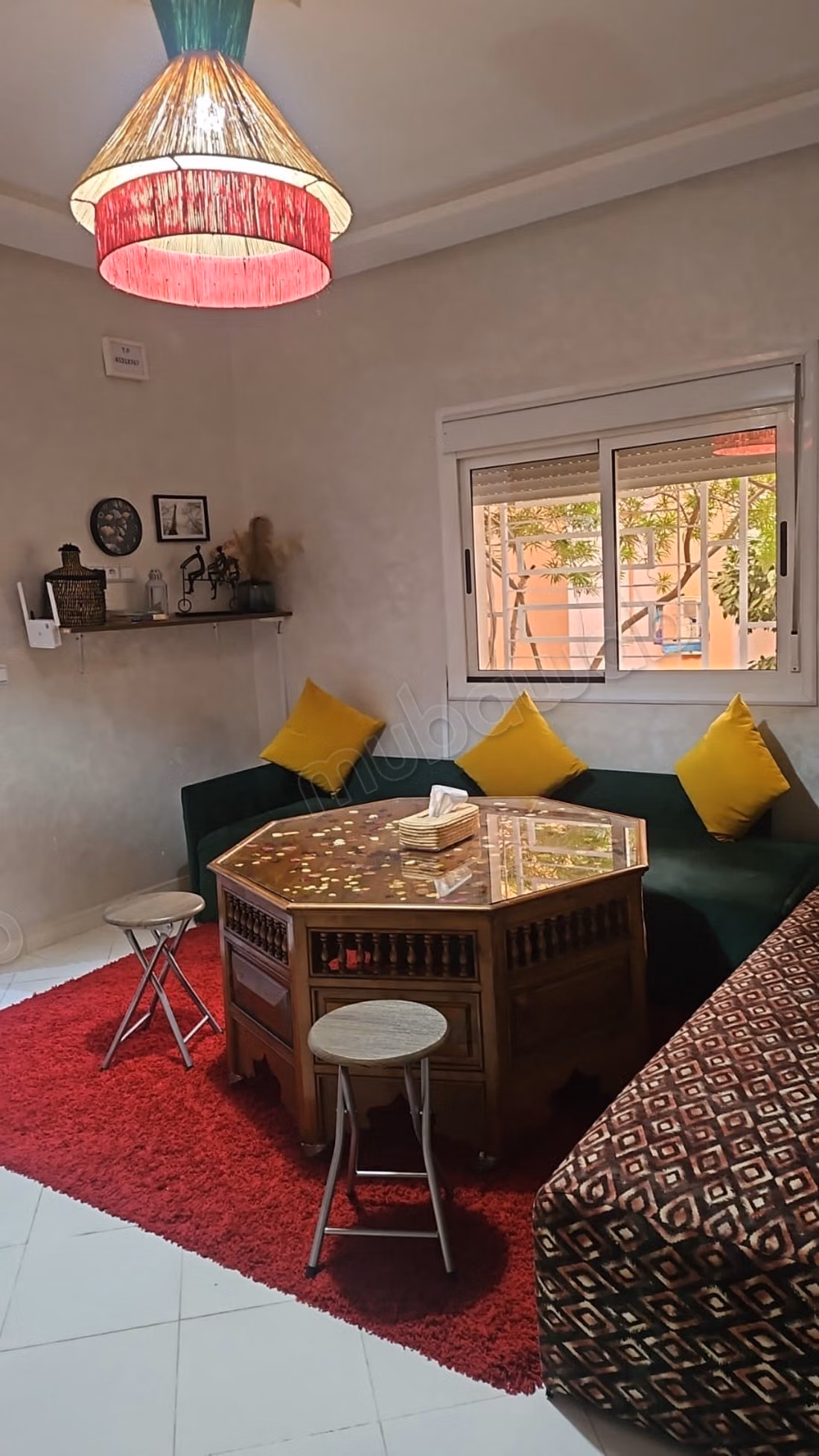 Seasonal rental in Ennakhil Palmeraie. 2 bedrooms. Washing machine